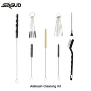 Sagud professional airbrush cleaning kit with metal and plastic brushes