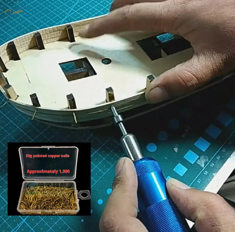 Professional nail presser tool assembling wooden model boat