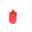 Red leather protective holster for pliers with gold snap, stitched edges