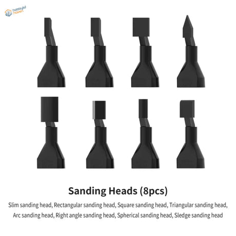 8 black plastic sanding heads for DSPIAE reciprocating sander, various shapes