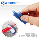 Blue right-angled sanding handle for precision hobby scale modeling tools