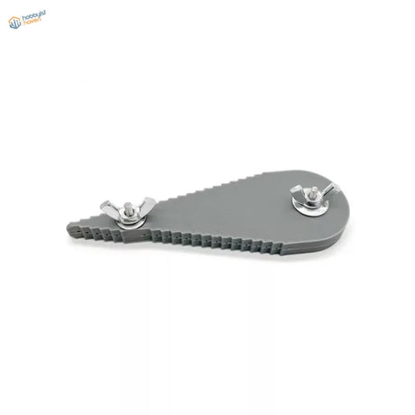 Gray plastic rod bending tool with silver wing nuts