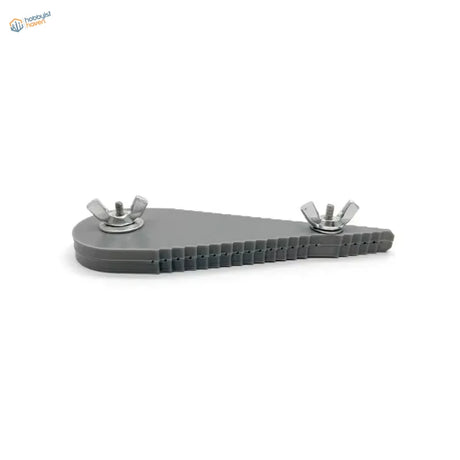 Gray plastic rod bending tool with silver wing nuts