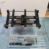 Black metal rotating holder for 1/18 1/12 motorcycle models with adjustable arms