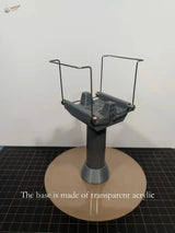 Gray plastic miniature chair model on rotating holder for 1/64-1/18 car models