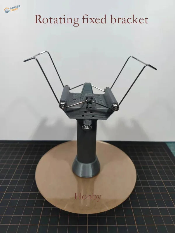Black rotating holder for 1/64-1/18 car models with adjustable arms