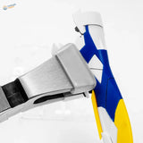 Blue and yellow Rubber-Sheathed Clamping Pliers with Gundam-style arm, soft rubber sheaths