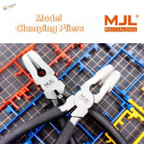 Silver and black MJL Meijialong clamping pliers with soft rubber sheaths