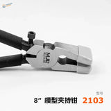 Silver mul clamping pliers with soft rubber sheaths and sturdy jaws