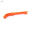 Bright orange standard width push stick with curved handle and blade end