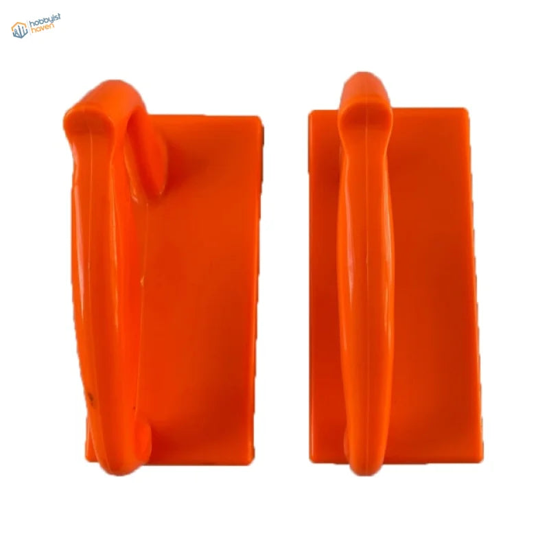 Bright orange ergonomic push stick and push blocks for safety