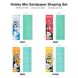 Hobby Mio adhesive sandpaper Shaping Set, grits #400 to #1000