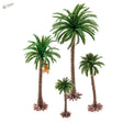Set of 4 scale model palm trees for dioramas