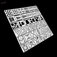 White scribing stencils plate for Gundam with precise panel lines grid
