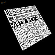 White scribing stencils plate for Gundam with precise panel lines grid