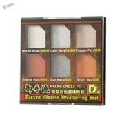 Alexen weathering pigments metallic set of 6 rust shades in compact pack
