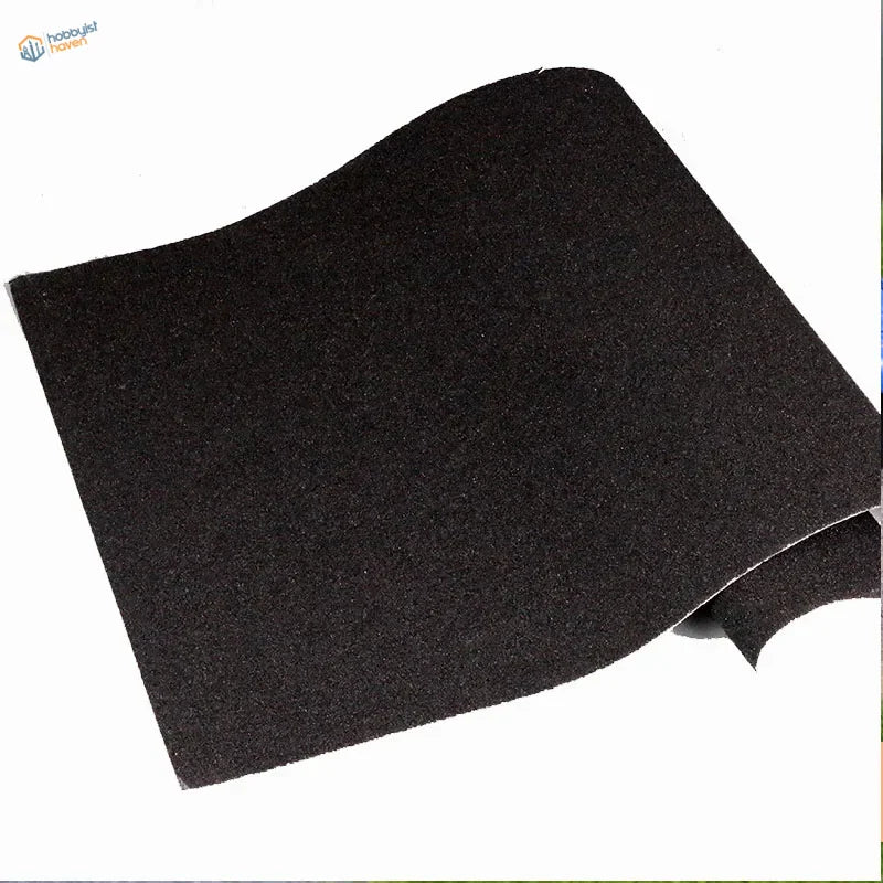 Black simulated asphalt stickers sanding sheet textured granular surface