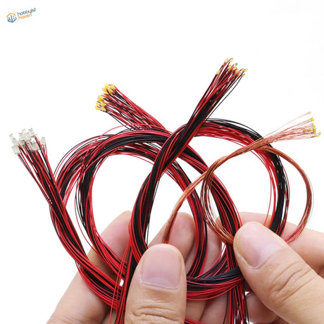 34mm red SMD LED lights wiring bundle for railroad scenery with yellow white connectors