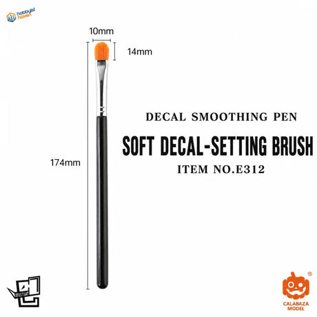 Soft Decal-Setting Brush dimensions and specifications in English