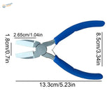 Blue-handled 13.3cm soft jaw pliers with adjustable jaws