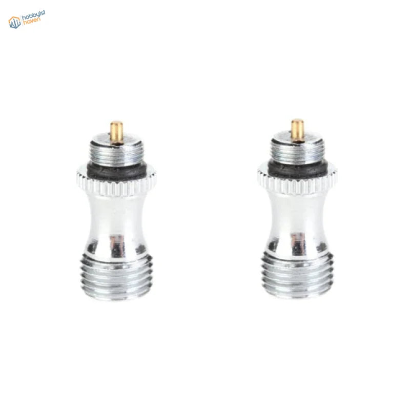 Stainless steel air valve with two chrome cores and gold pin