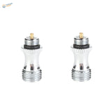 Stainless steel air valve with two chrome cores and gold pin