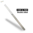 Stainless steel double-sided modeling files with #400/#800 grit precision hobby tool