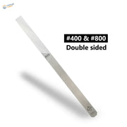 Stainless steel double-sided modeling files with #400/#800 grit precision hobby tool