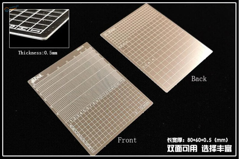 Clear 80mm x 60mm 0.5mm acrylic cutting mat for stainless steel cutting template