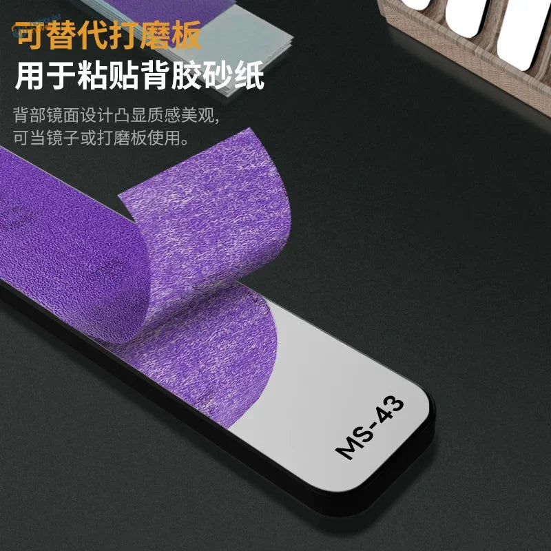 Stedi glass files purple sandpaper ms-43 backing plate