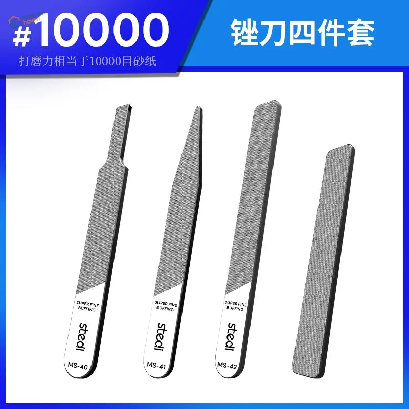 Stedi glass files set of 4 super fine steel buffing files MS-40 to MS-42
