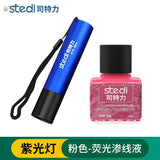 Stedi 365nm UV light with blue black flashlight, pink MP-26 dye, fluorescent panel liner