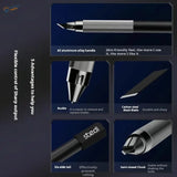 Silver aluminum alloy craft knife with black carbon steel blade and textured grip for Stedi Gundam scale modeling tools
