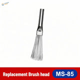 Silver metallic stedi ms-86 anti-static dust brush replacement head with fine densely packed bristles for model building tools