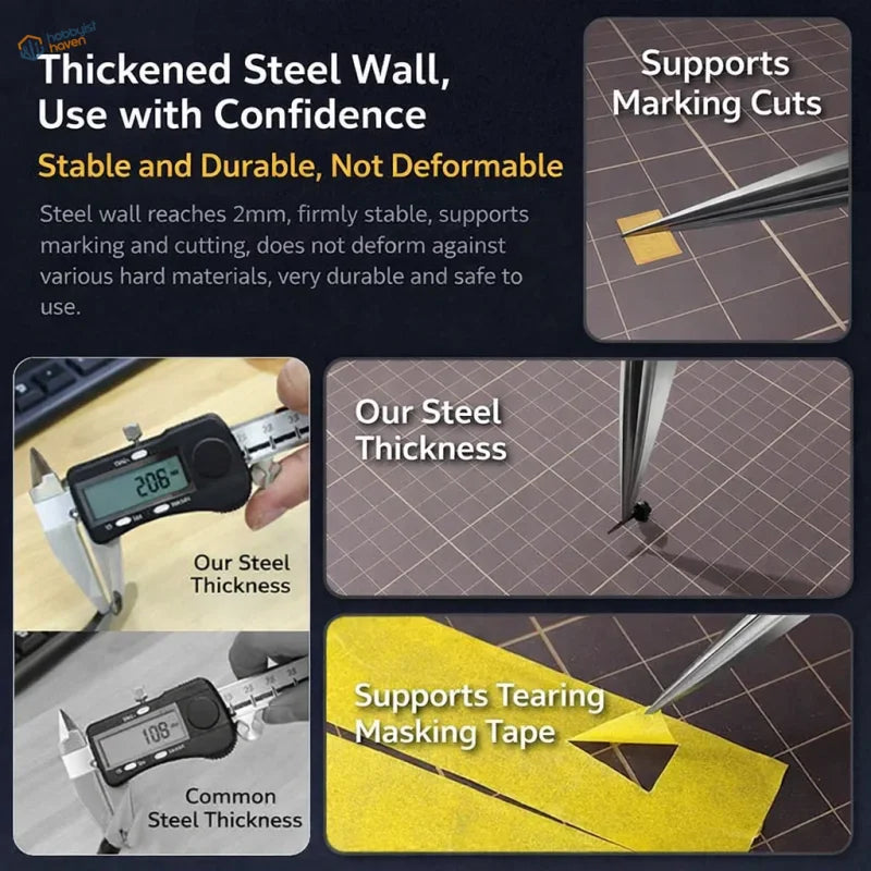 Stedi stainless steel sturdy tweezers with thickened 2mm steel wall for durable fine rigging and small parts handling