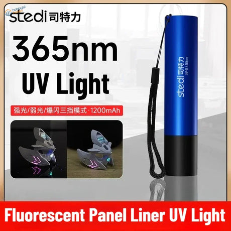 Stedi ultraviolet light pen, blue and black 365nm UV with wrist strap