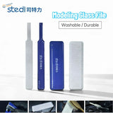 Stedi Upgraded Glass Files with blue silver textured surfaces