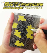 Stencil for camouflage mask cutting: camo-pattern mat