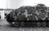 WWII German disc camouflage stencil on armored vehicle with turret