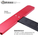 T-shaped ruler pro with red black design and 1mm offset for precise edge cutting