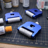 Blue texture roller with sharpening holder for scale modeling tools