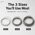 Three coiled stainless steel tow cables in 0.5mm 1.2mm and 2.0mm for scale model tanks use