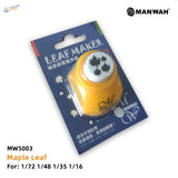 Tree leaf maker yellow maple leaf punch in blue cardstock by Manwah