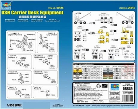Trumpeter 06645 1/350 USN carrier deck equipment box with diagrams