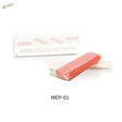 Vibrant coral two component epoxy putty bar in clear plastic wrap