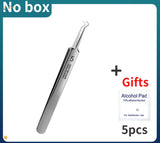 Ultra-fine stainless steel tweezers with curved tips, featured scale modeling tool