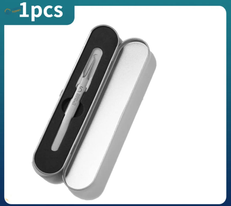 Ultra-fine stainless steel tweezers in sleek case for best scale modeling results