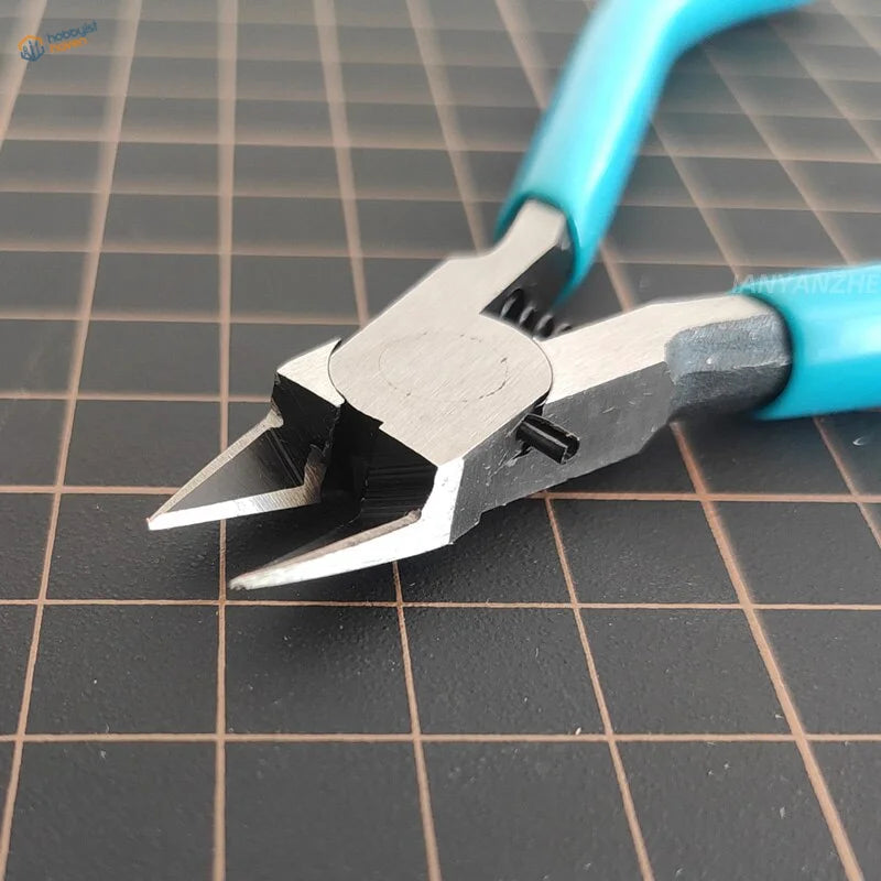 Ultra thin blade side-cutters with blue handles for scale modeling connection points