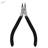 Black-handled Stedi MS-100 double edge nippers, stainless steel scale modeling tool