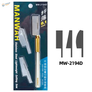 Mannwah mw-2194d stainless steel modeling saw with gold handle, blades